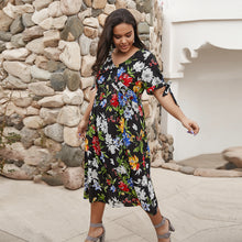 Load image into Gallery viewer, Plus Size Bohemian Floral Dress 2020 Summer Dress

