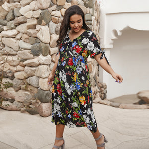 Plus Size Bohemian Floral Dress 2020 Summer Dress