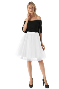 5 Layers Puffy Tutu Tulle Skirt