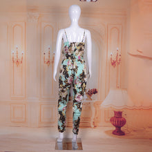 Load image into Gallery viewer, Spaghetti Strap Floral Print Jumpsuit Beachwear with Sashes
