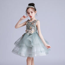 Load image into Gallery viewer, Girls Summer Puffy Tulle Princess Dress Children&#39;s Day Performance Dress

