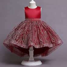 Load image into Gallery viewer, 100-150cm Girls Fancy Dresses Sleeveless Tulle Train Puffy Princess Dress
