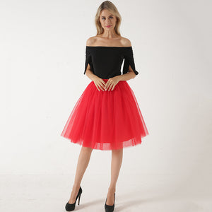 5 Layers Puffy Tutu Tulle Skirt