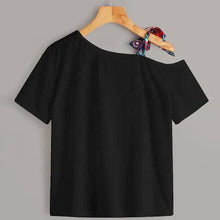 Load image into Gallery viewer, Trendy printed round neck short sleeve women cotton T-shirt lady summer tops
