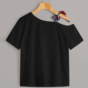 Trendy printed round neck short sleeve women cotton T-shirt lady summer tops