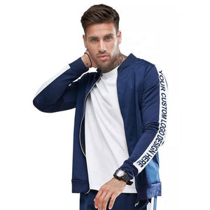 JM Men Custom Latest Design Mens Slim Gym Training Plain Fitted Tracksuits