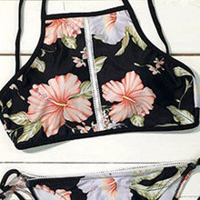 Загрузить изображение в средство просмотра галереи, floral print backless swimming suit women sexy bikini
