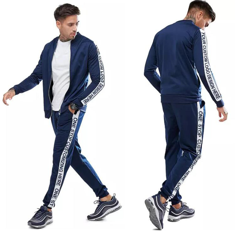 JM Men Custom Latest Design Mens Slim Gym Training Plain Fitted Tracksuits