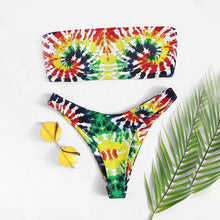 Load image into Gallery viewer, Colorful ladies beach wear women custom swimwear print boho bikini set
