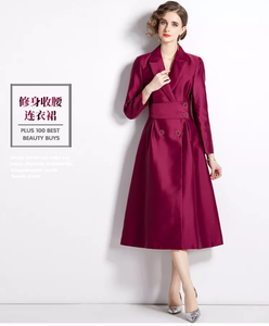 2022 Autumn New Design French Style Slim Elegant Midi Blazer Formal Dress