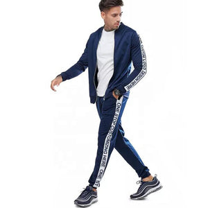 JM Men Custom Latest Design Mens Slim Gym Training Plain Fitted Tracksuits