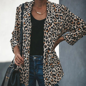 leopard print blazer