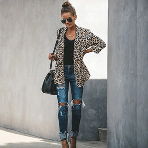leopard print blazer