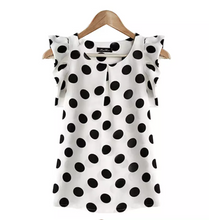 Load image into Gallery viewer, Summer Sweet Ruffle Sleeve Polka Dot Top
