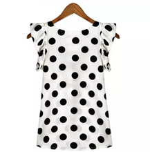 Load image into Gallery viewer, Summer Sweet Ruffle Sleeve Polka Dot Top
