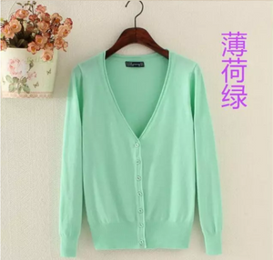 women multiple colors factory hot wholesale basic thin fine yarn office air-conditioner cardigan