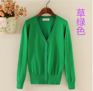 women multiple colors factory hot wholesale basic thin fine yarn office air-conditioner cardigan