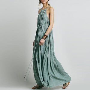 sleeveless sling sexy summer boho maxi dress