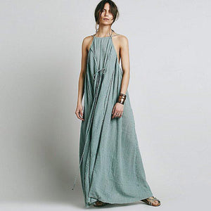 sleeveless sling sexy summer boho maxi dress