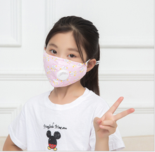 Load image into Gallery viewer, JAC-1 Cute 100% Natural Cotton Face Mask For Child Kids With Breath Valve
