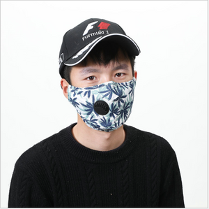 New Design Multiple Pattern Floral Unisex Men Women Ant-dust Valve Cool Anti-Dust Cotton Mouth Face Mask PM2.5