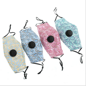 New Design Multiple Pattern Floral Unisex Men Women Ant-dust Valve Cool Anti-Dust Cotton Mouth Face Mask PM2.5