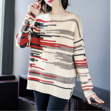 Load image into Gallery viewer, Casual Long Sleeve Knit Thick Women Acrylic Sweater
