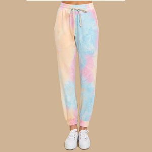 2020 Amazon Hot Sale Factory Wholesale Tie Die Printed Casual Sweatsuits Sports Gym Sweatshirt and Sweatpants