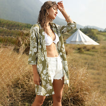 Load image into Gallery viewer, Beachwear Kimono Floral Chiffon Cover Ups
