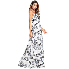 Load image into Gallery viewer, Spaghetti strap a-line long maxi dress beach floral printed sexy lady bodycon bohemian women clothing
